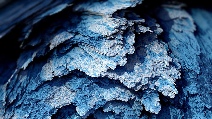 Procedural Minerals, mineral, blue, abstract, artwork, CGI, digital art, HD wallpaper