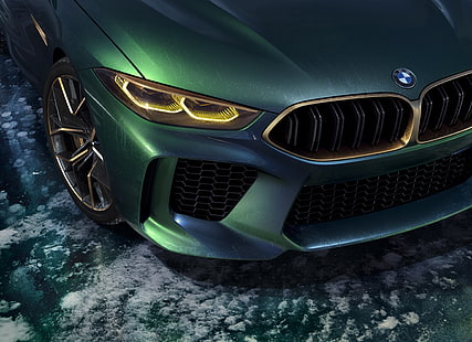 Geneva Motor Show, 4K, 2018, BMW Concept M8 Gran Coupe, HD wallpaper HD wallpaper