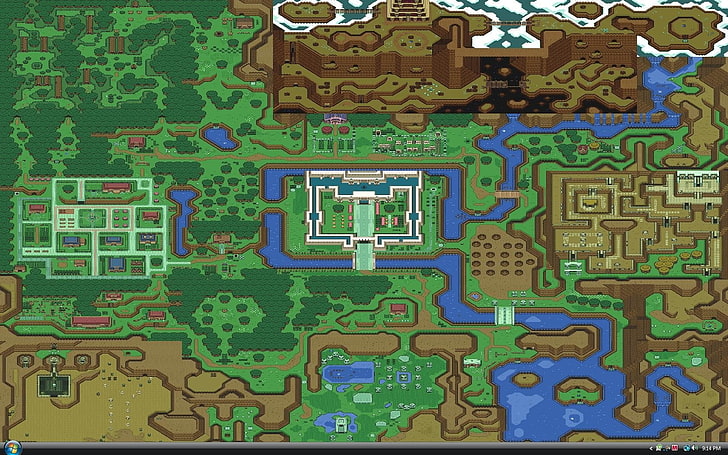 Zelda, The Legend of Zelda: การเชื่อมโยงสู่อดีต, แผนที่, วอลล์เปเปอร์ HD