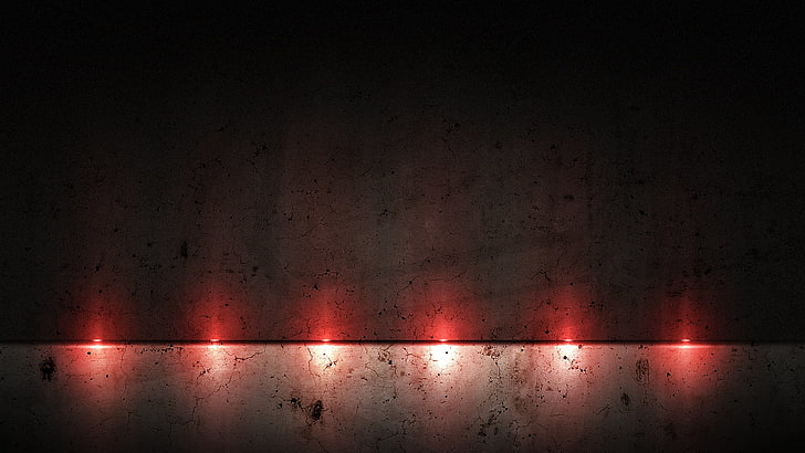 красные настенные светильники, обои, элегантный фон, красный свет, индикаторы, HD обои