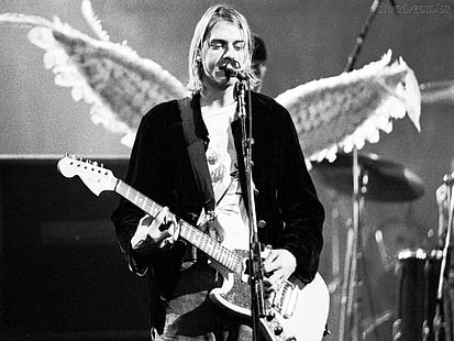 Kurt Cobain, gwiazdy, piosenkarz, gwiazda, koncert, fotografia, czarno-biały, kurt cobain, gwiazdy, piosenkarz, gwiazda, koncert, fotografia, czarno-białe, Tapety HD HD wallpaper