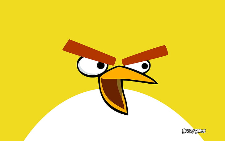 Желтая птица в Angry Birds, желтая, птица, птицы, злая, HD обои