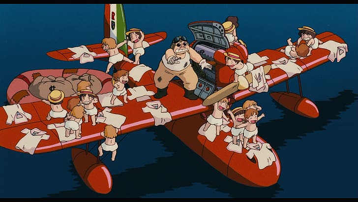 #红猪, Porco Rosso, Studio Ghibli, скриншот, HD обои