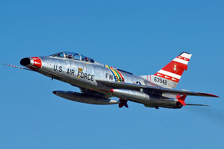 Jet Fighters, North American F-100 Super Sabre, HD wallpaper
