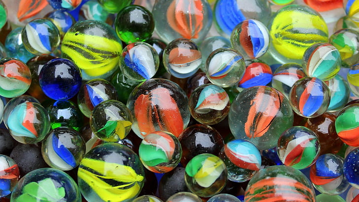 glass marbles, glass marble, HD wallpaper