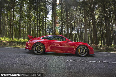 Porsche 911, Porsche 911 GT3, Speedhunters, Porsche, macchine rosse, Sfondo HD HD wallpaper