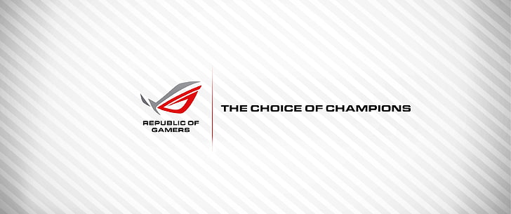 Iklan Republic of Games The Choice of Champions, ASUS, logo, sederhana, Wallpaper HD
