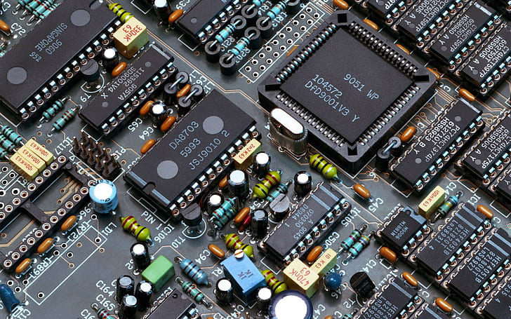 black circuit board, technology, circuit boards, PCB, HD wallpaper