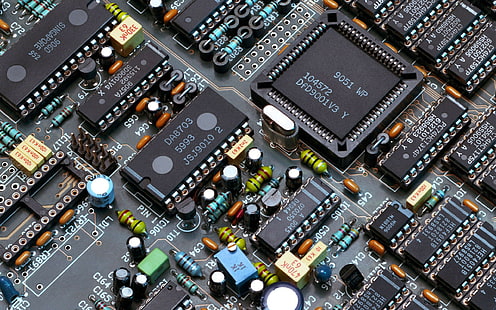 black circuit board, technology, circuit boards, PCB, HD wallpaper HD wallpaper