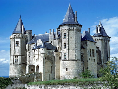 Замок де Сомюр, Ренессанс, Замок, Франция, HD обои HD wallpaper