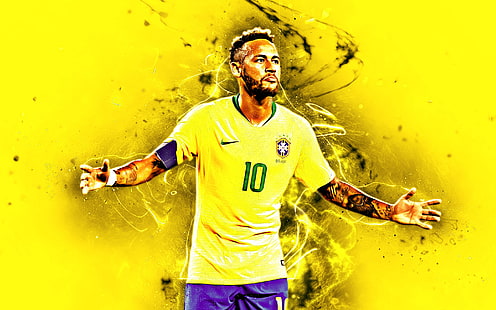 Sepak bola, Neymar, Brazil, Wallpaper HD HD wallpaper