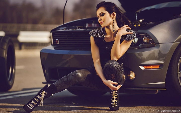 Sati Kazanova, Women With Cars, HD wallpaper