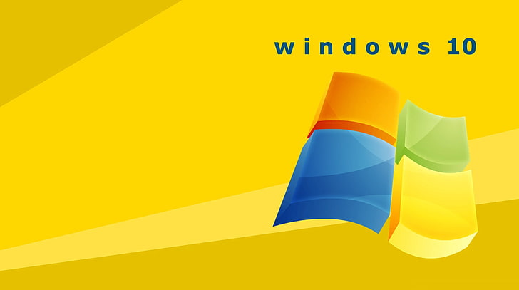 logo, emblem, operating system, windows 10, HD wallpaper