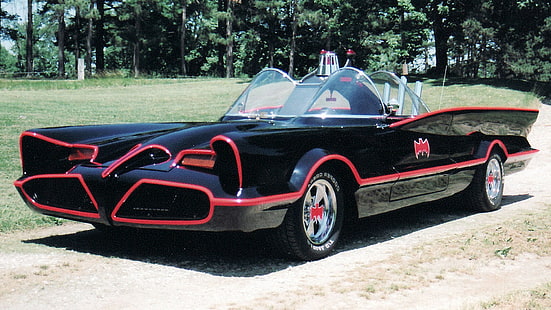 batmobile خمر سيارة قديمة شعار باتمان صورة ممسوحة ضوئيًا، خلفية HD HD wallpaper