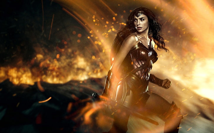 Wonder woman gal gadot-2016 Movie Poster Wallpaper, HD тапет