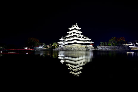 Замки, Замок Мацумото, Архитектура, Замок, Япония, HD обои HD wallpaper