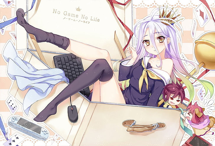 anime, anime girls, No Game No Life, Shiro (No Game No Life), HD wallpaper