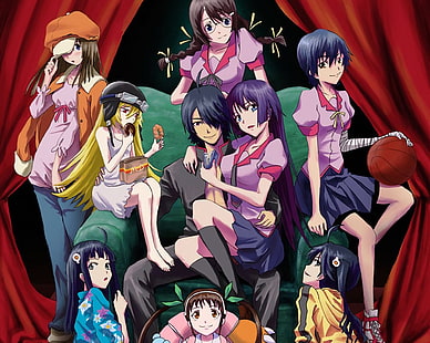 กลุ่มวอลล์เปเปอร์ตัวละครหญิงอนิเมะ, Anime, Monogatari (Series), Bakemonogatari, Hitagi Senjōgahara, Karen Araragi, Koyomi Araragi, Mayoi Hachikuji, Nadeko Sengoku, Shinobu Oshino, Suruga Kanbaru, Tsubasa Hanekawa, Tsukihi Araragi, วอลล์เปเปอร์ HD HD wallpaper