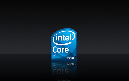 Intel Core i7-logotyp, Intel, CPU, blå, modell, HD tapet HD wallpaper