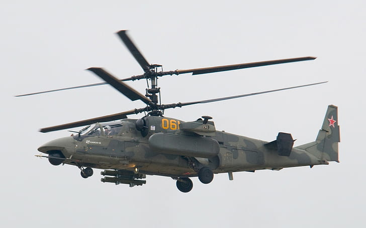Hélicoptères militaires, Alligator Kamov Ka-52, Fond d'écran HD
