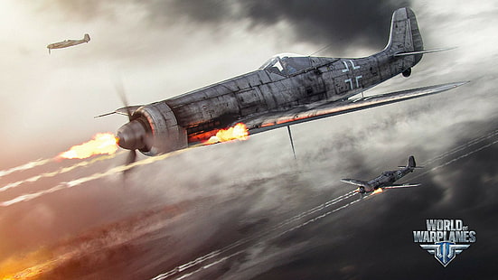 World of Warplanes, warplanes, wargaming, airplane, Focke-Wulf Fw 190, HD wallpaper HD wallpaper