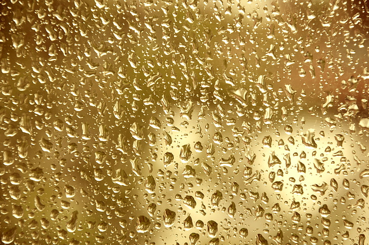 Wassertau, Braun, Tröpfchen, Glas, HD-Hintergrundbild