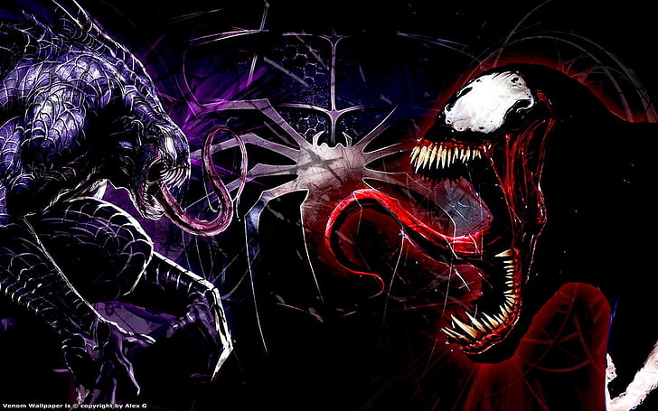 Venom and Carnage wallpaper, Venom, HD wallpaper