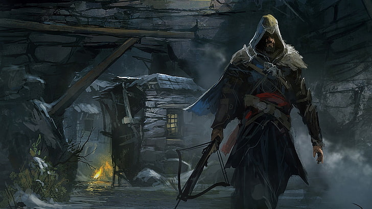 Papel de parede digital de Assassin's Creed, videogame, Assassin's Creed, arte digital, arte de fantasia, HD papel de parede