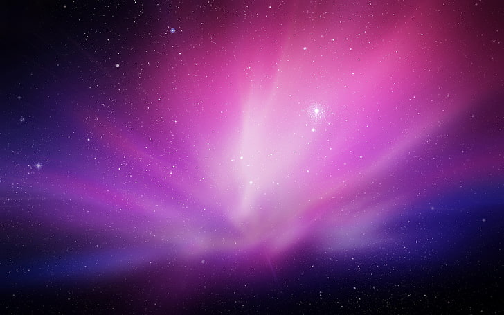 розовые и голубые галактики цифровые обои, 3D, простой фон, HD обои