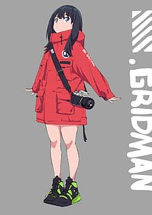 SSSS.GRIDMAN, anime, chicas anime, Takarada Rikka, Fondo de pantalla HD HD wallpaper