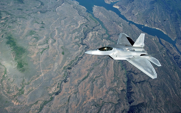 aeronaves, militar, avião, guerra, raptor F-22, HD papel de parede