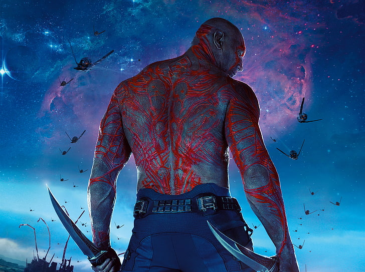 Guardians Of the Galaxy Drax The Destroyer, Guardians of the Galaxy digital tapeter, Filmer, andra filmer, Superhjälte, Film, Film, 2014, Guardians of the Galaxy, Drax the Destroyer, Dave Bautista, HD tapet