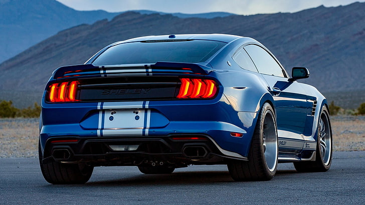 Ford, Shelby Super Snake, Blue Car, Car, Muscle Car, Shelby Super Snake Widebody, Wallpaper HD