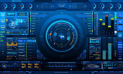 mavi ve siyah DJ karıştırıcı uygulaması, teknoloji, bilgisayar, yüksek teknoloji, HD masaüstü duvar kağıdı HD wallpaper