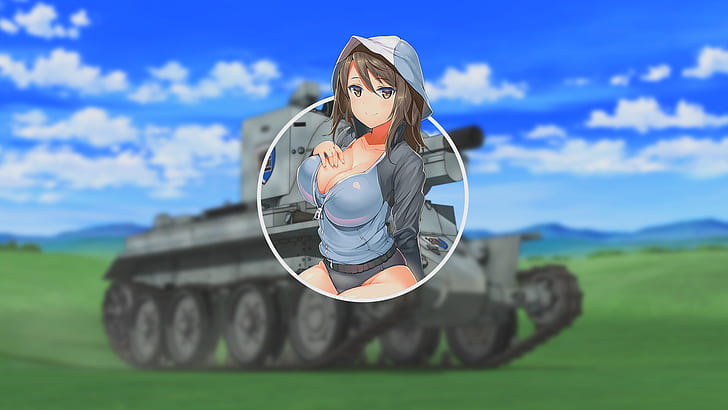 애니메이션, 애니메이션 소녀들, Girls und Panzer, Mika (Girls Und Panzer), 사진 속의 그림, picture-in-picture, HD 배경 화면