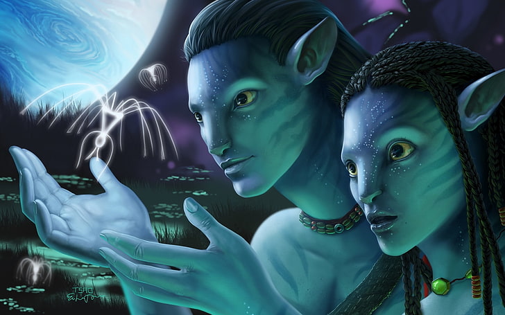 Die Avatar-Tapete, Avatar, Neytiri, Jake Sully, Na`vi, HD-Hintergrundbild