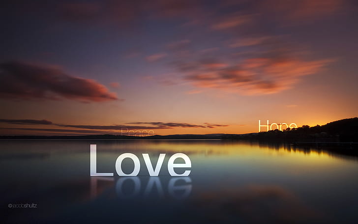 Love Peace Hope, cinta, kedamaian, harapan, Wallpaper HD