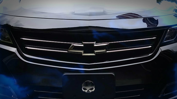 Chevy, tengkorak, hitam, impala, Chevrolet Impala, Wallpaper HD