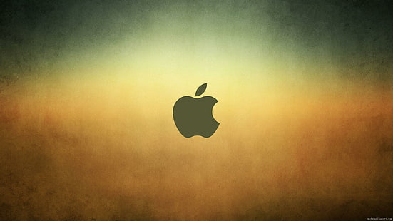 Apple logo on gradient background, apple logo, apple, logo, gradient, brand, HD wallpaper HD wallpaper