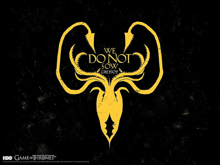 Logo Game of Thrones, Game of Thrones, trone de fer, fantasi kepahlawanan, sigils, House Greyjoy, Wallpaper HD