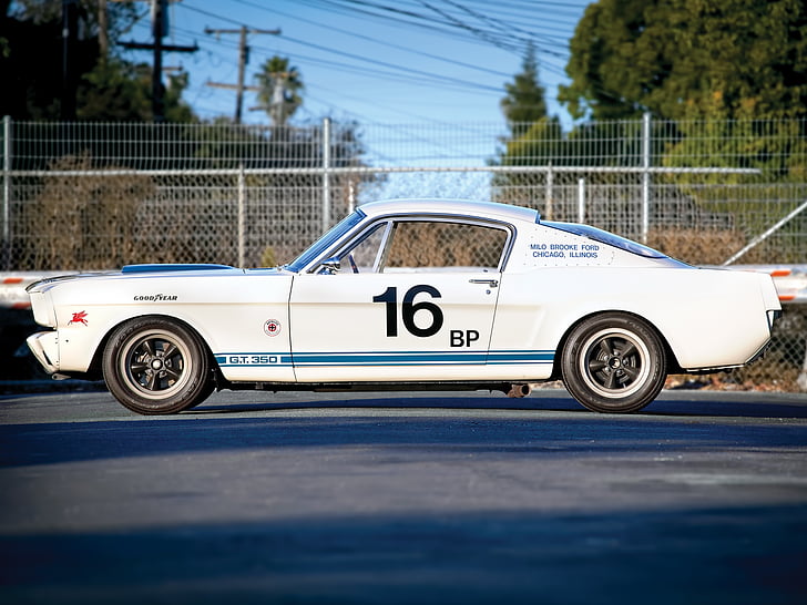 1965, clásico, Ford, GT350R, músculo, Mustang, carrera, carreras, Shelby, Fondo de pantalla HD