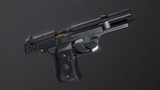 Pistolet samozaładowczy, Pietro Beretta, Beretta M92FS, Tapety HD HD wallpaper