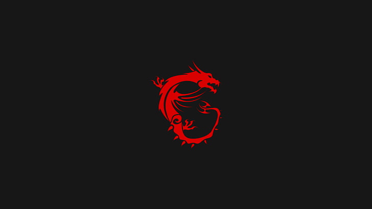 Abbildung des roten Drachen, msi, Drache, Logo, Technologie, HD-Hintergrundbild