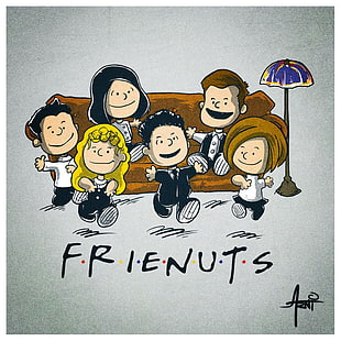 Przyjaciele (serial telewizyjny), Fistaszki (komiks), crossover, Tapety HD HD wallpaper