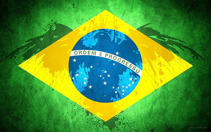 Brasil, Brazil, flag, HD wallpaper