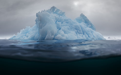 iceberg, antártica, iceberg, água, mar, natureza, 500px, HD papel de parede HD wallpaper