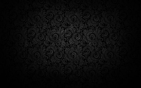 pattern, floral, dark background, HD wallpaper HD wallpaper