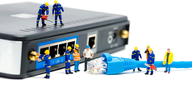 lalka, sieć Ethernet, router, kabel, sieć, technologia, Tapety HD HD wallpaper