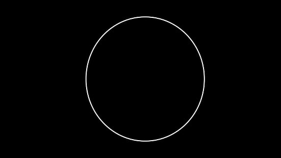 أسود ، أبيض ، دائرة، خلفية HD HD wallpaper
