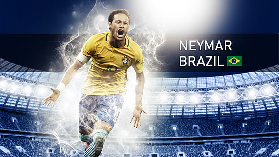 Neymar Jr Pesepakbola Brazil, Brazil, pesepakbola, Neymar, Wallpaper HD HD wallpaper